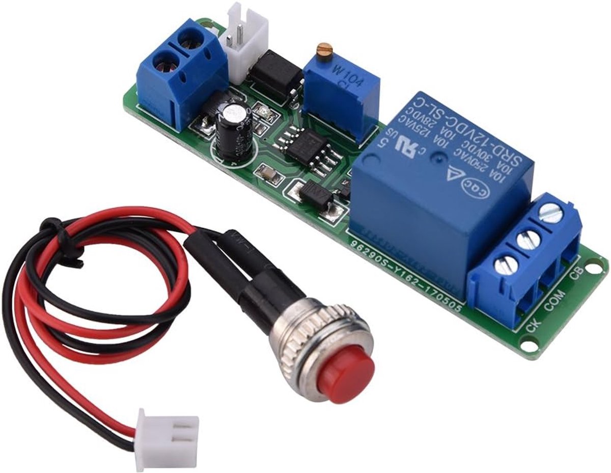 SnelShoppen - DC 12 V Timerrelais 1~10 sec Instelbare Tijd Uitschakelen Module - Tijdsrelais Tijdschakelaar voor Automatisering en Stroombeheer
