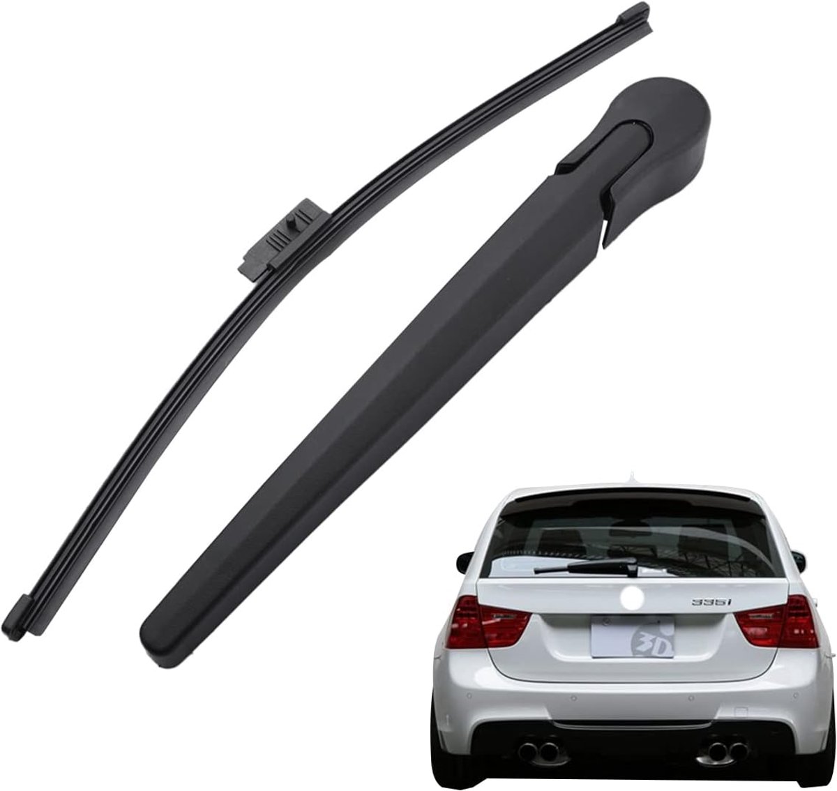 SnelShoppen - Achterruitenwisserset voor E91 2005-2013, Achterruit, Ruitenwisserarm & Wisserblad, Auto Achterruitenwisserarm, Originele Kwaliteit, Een