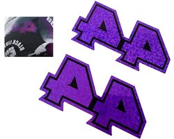 F1 Sticker - Race Decal - Voertuig Decoratie - Sparkle Effect - 8 cm - Paars Zwart