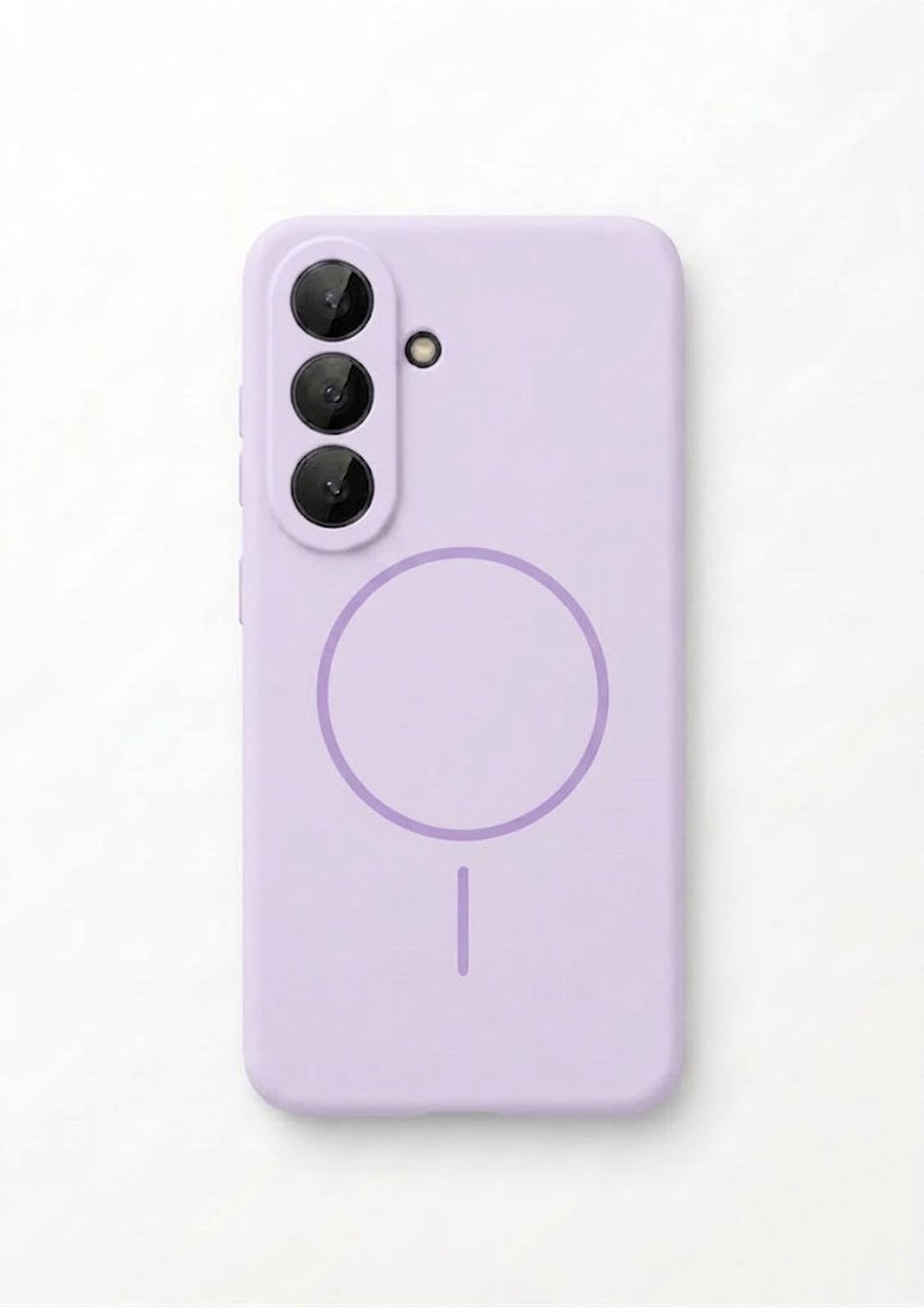 Casemania Hoesje Geschikt voor Samsung Galaxy S26 - Lila Paars - Zachte Liquid Siliconen Back Cover - Geschikt voor MagSafe - Telefoonhoesje met Volledige Camera Bescherming