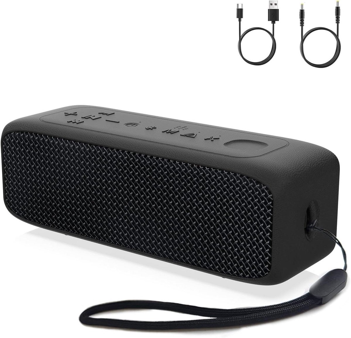 Draagbare Bluetooth Luidspreker - Speaker Waterdicht - Muziek Luisteren Overal - 24 Uur Speeltijd - Compact Formaat - Zwart