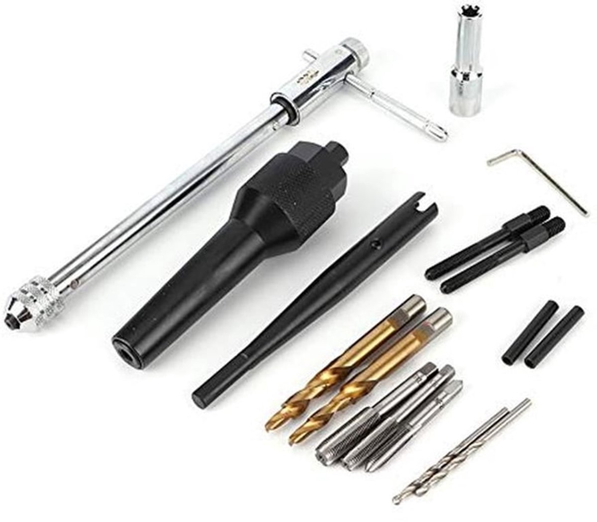 16-delige set gloeikaarsen verwijderingsset, gloeibougiegereedschap, beschadigde gloeibougieverwijderaar set, 8 mm, 10 mm