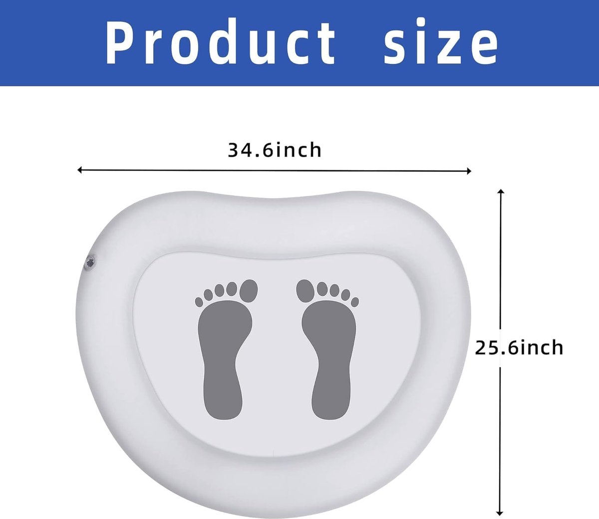 SnelShoppen - Opblaasbare Voetbad 87 x 65 cm voor Zwembad, Bad, Spa, Whirlpool, Camping, Buiten, Multifunctioneel, Duurzaam PVC, Handig in Gebruik
