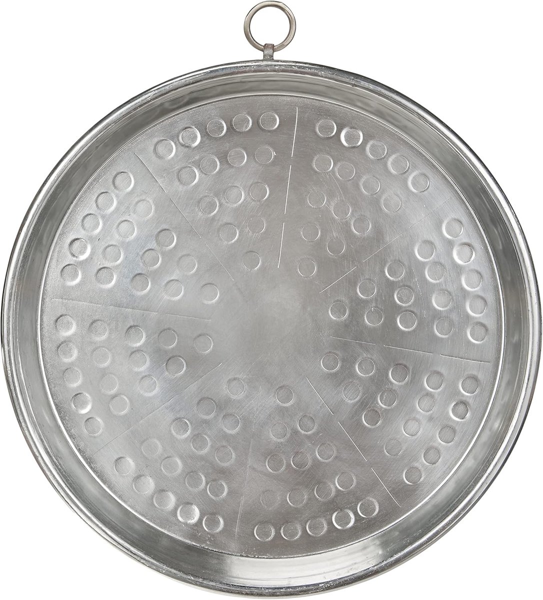 SnelShoppen - 32 cm Copper Hammered Cake Mold - Perfect for Baking Pizza, Pastries, Brown Flour Cake - 2mm Copper, 1.3kg - Keuken Accessoire voor Fees