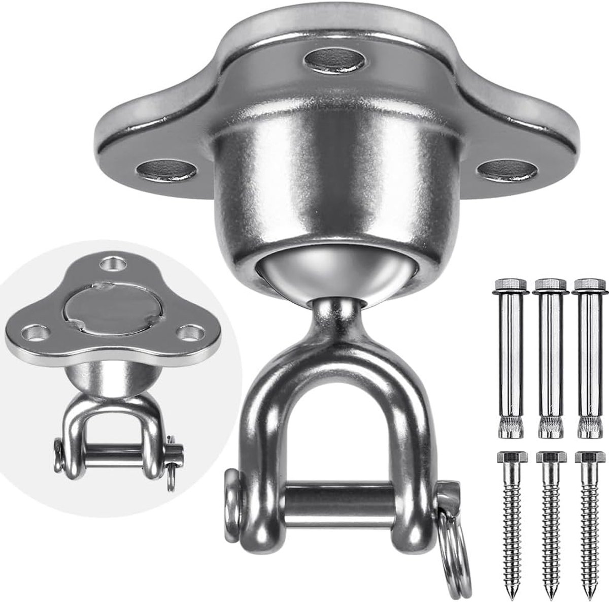 SnelShoppen - Heavy Duty Boxing Punching Bag Hanger - Rotatable Swing Bracket voor Muay Thai, Speed Bag en Buiten Speeltoestellen - Ideaal voor Thuis