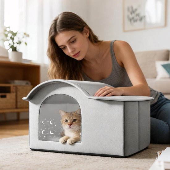Verkoelend Hondenhok - Kattenverblijf Puppy Tent - Huisdier Koelte - Dubbel Koelsysteem - 47x35x40cm - Veelkleurig — afbeelding 4