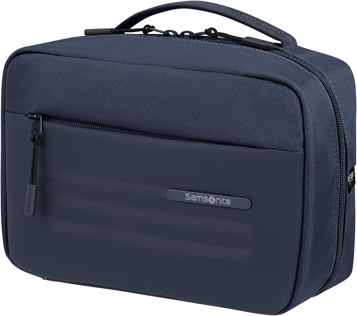 SnelShoppen - Samsonite Stacked Toilettas - Cosmetic Case - 24,3 cm - Marineblauw - Unisex - Perfect voor Reizen, Weekendjes Weg en Dagelijks Gebruik