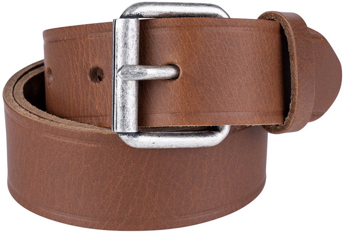 Leren riem met gesp Cognac 30
