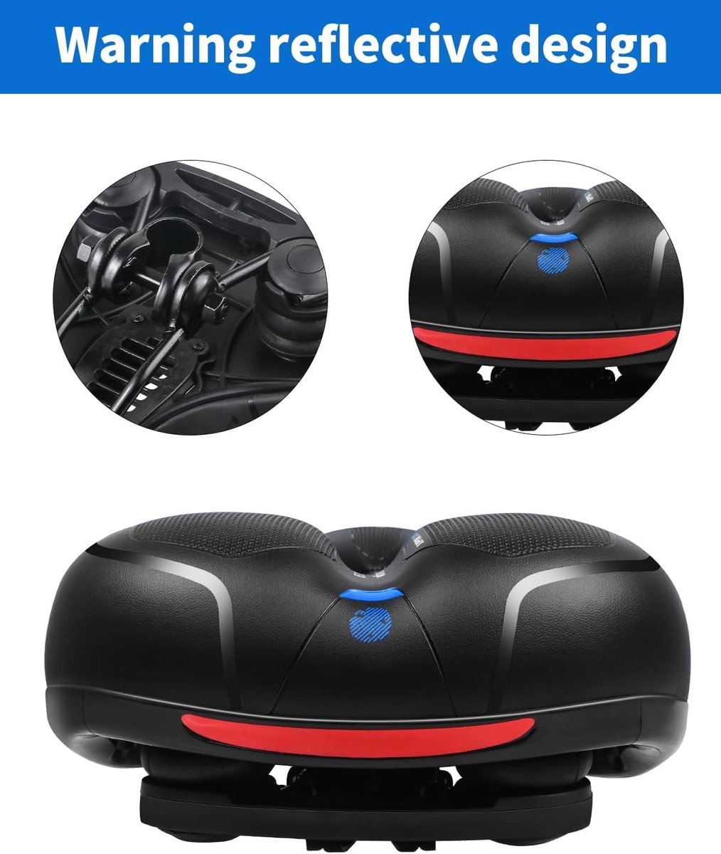 SnelShoppen - Comfortabele Fietszadel voor Mannen en Vrouwen - Waterproof, Ventilatie Groef, Ideaal voor Mountainbike, Racefiets, Stadsfiets, Spinbike