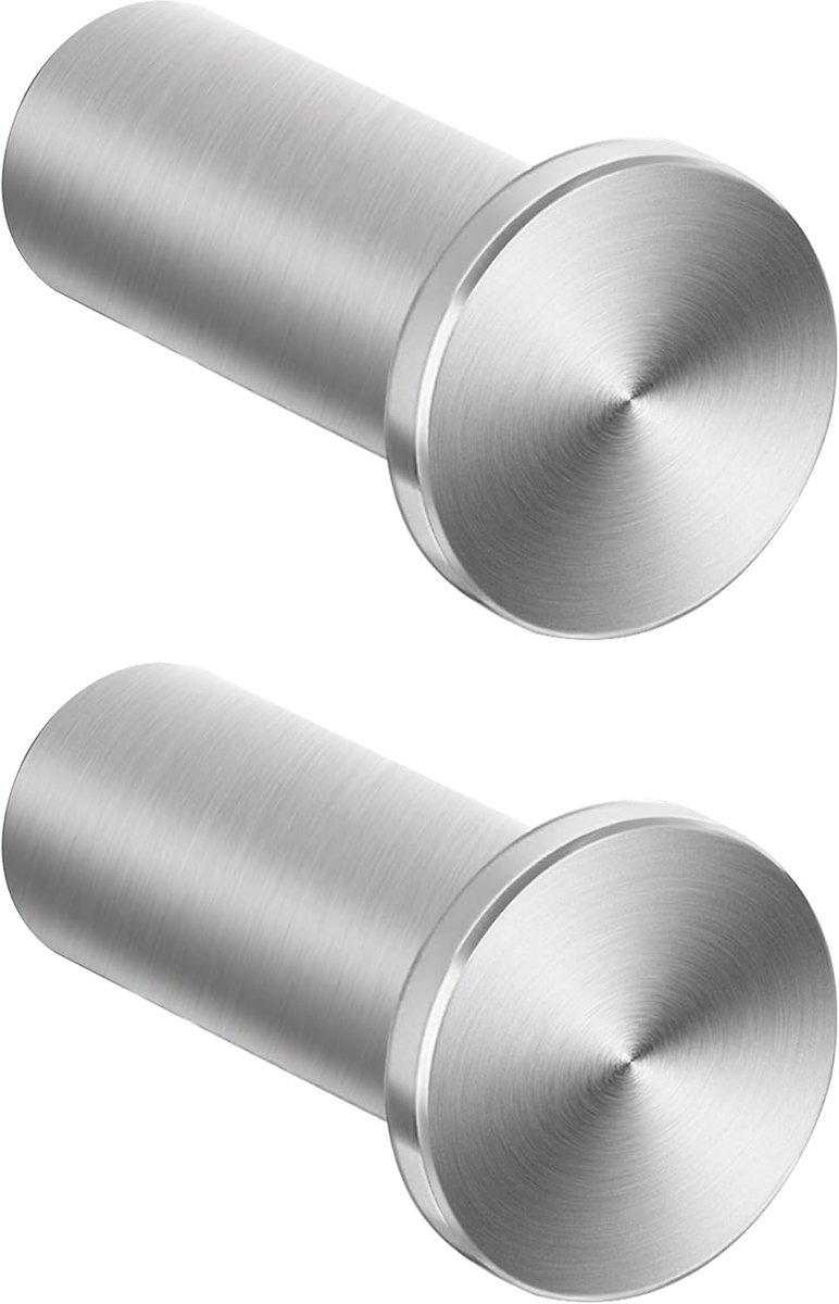 SnelShoppen - 2 Stuks RVS Handdoekhaken 45mm Wandhaken voor Badkamer, Slaapkamer, Keuken -