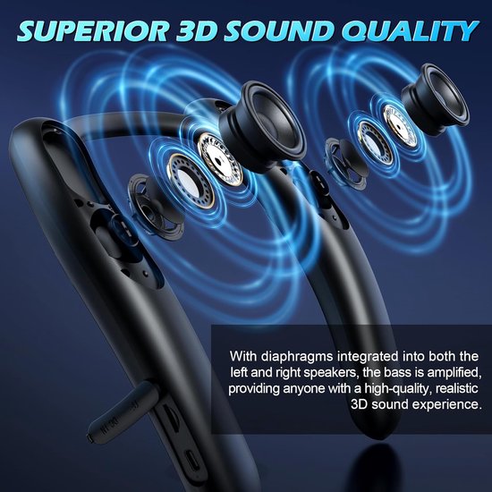Draadloze nekluidspreker, Bluetooth luidspreker, draagbaar, beschikt over een handsfree-functie voor oproepen, geschikt voor thuis, outdoor, sport en reizen van Sony — afbeelding 5