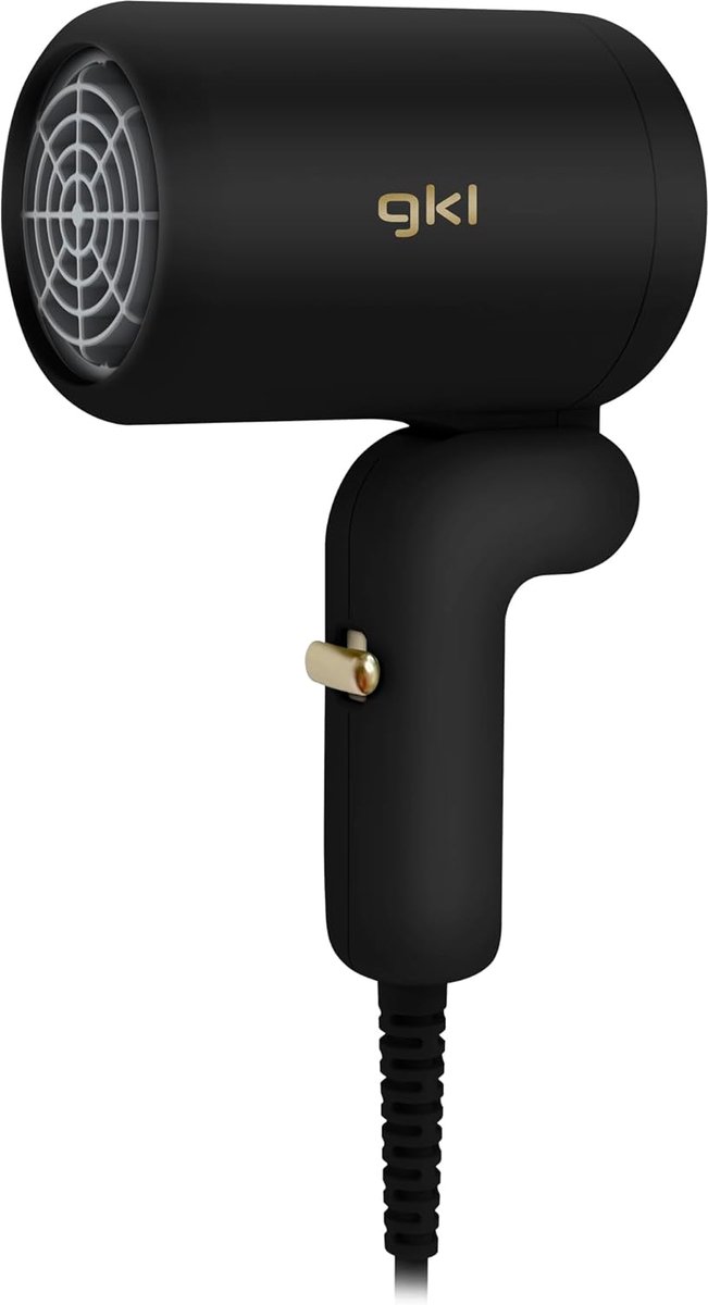 Thijox - Mini-reis-haardroger 400W, opvouwbaar, warme luchtstroom tot 70°C, ideaal voor koffer, fitnessstudio en dagelijks gebruik, compacte haardroge
