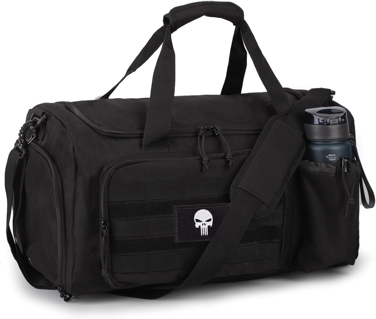 SnelShoppen - Men's Tactical Sports Bag 40L - Grote Duffel Bag met Schoencompartiment en Vochtige Compartment - Multifunctionele Weekendtas voor Reize