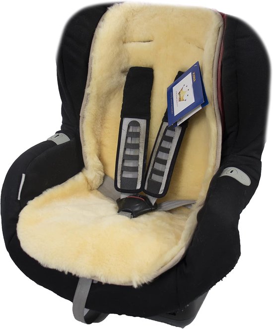 SnelShoppen - KIWA Lambskin Insert voor Kinderwagen, Buggy, Babybed, Medisch Geleerd Merino Schapenvacht, Warm en Cozy, 75x38 cm van Snelshoppen — afbeelding 5
