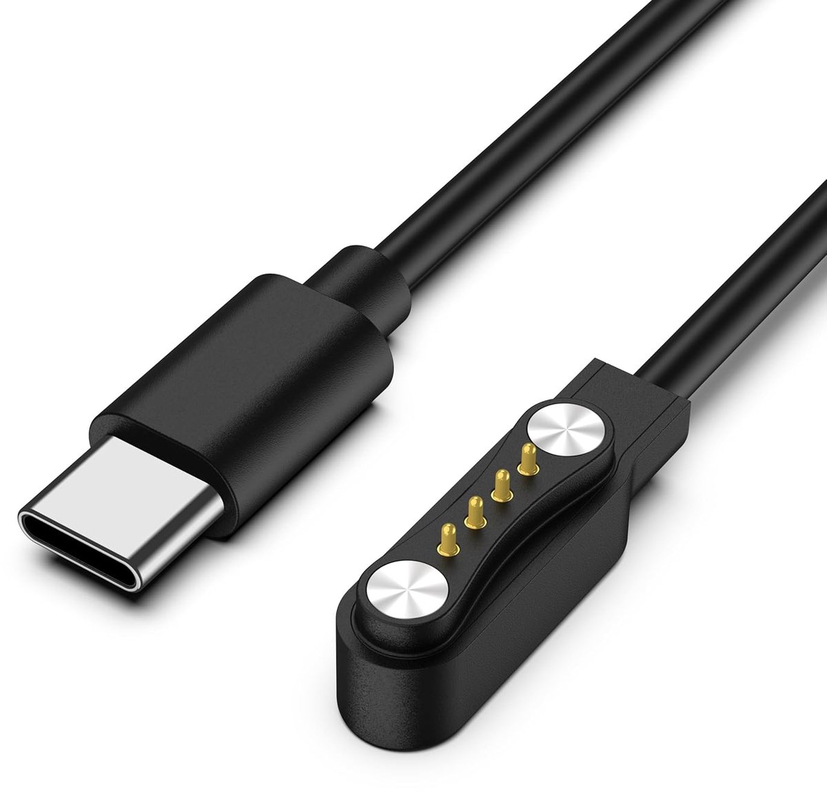 SnelShoppen - Universele Magnetische Oplader voor Smartwatch, 4-polig, 7,62 mm, Snel en Veilig Opladen, Compatibel met Sporthorloges en Elektronische