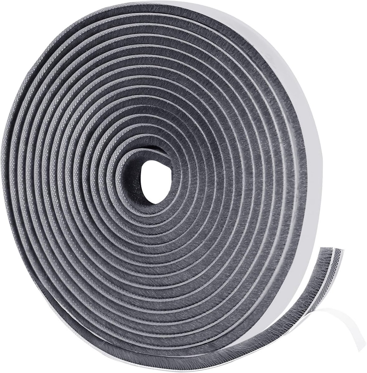 SnelShoppen - Zelfklevende Borstelsealing Strip 5m x 9mm - Tochtstrip Afdichting Voor Ramen, Schuifdeuren, Kasten - Hoogwaardige Lijm - Energie Bespar