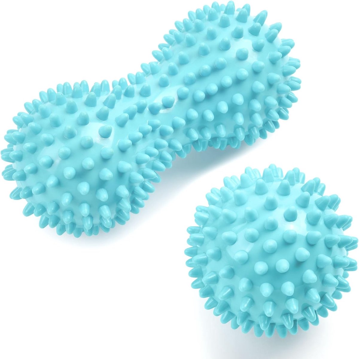 SnelShoppen - Spiky Massage Ball Set 2-pack - Harde Pindamassagebal voor Voet- en Lichaamsmassage - Triggerpoint Therapie - Deep Tissue Massager - Myo