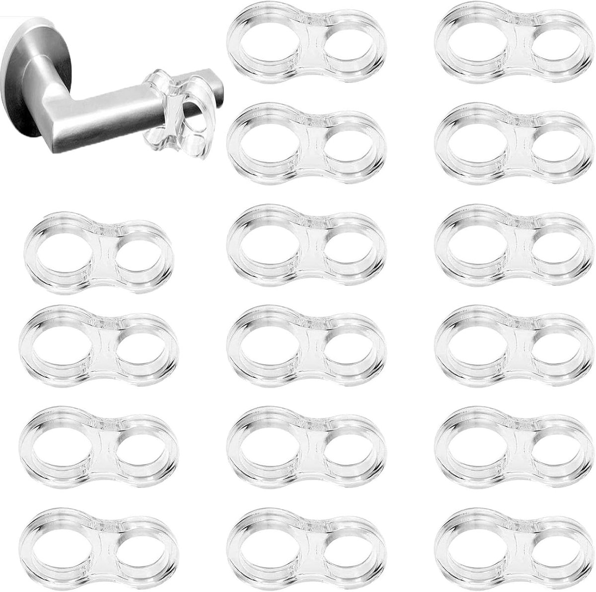 SnelShoppen - 16 Stuks Deurbuffer Transparant - PVC Deurstopper voor Handgrepen - Bescherming tegen Schade aan Muren en Meubels - Universele Maat met