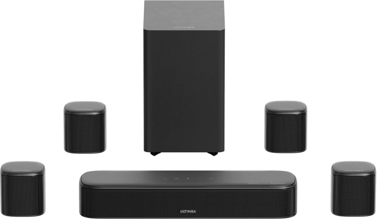 SnelShoppen - 7.1 Kanaal Surround Sound System voor TV, Dolby Atmos Soundbar met 4 Surround Speakers, 420W, HDMI eARC, App Control, Ideaal voor Thuisb