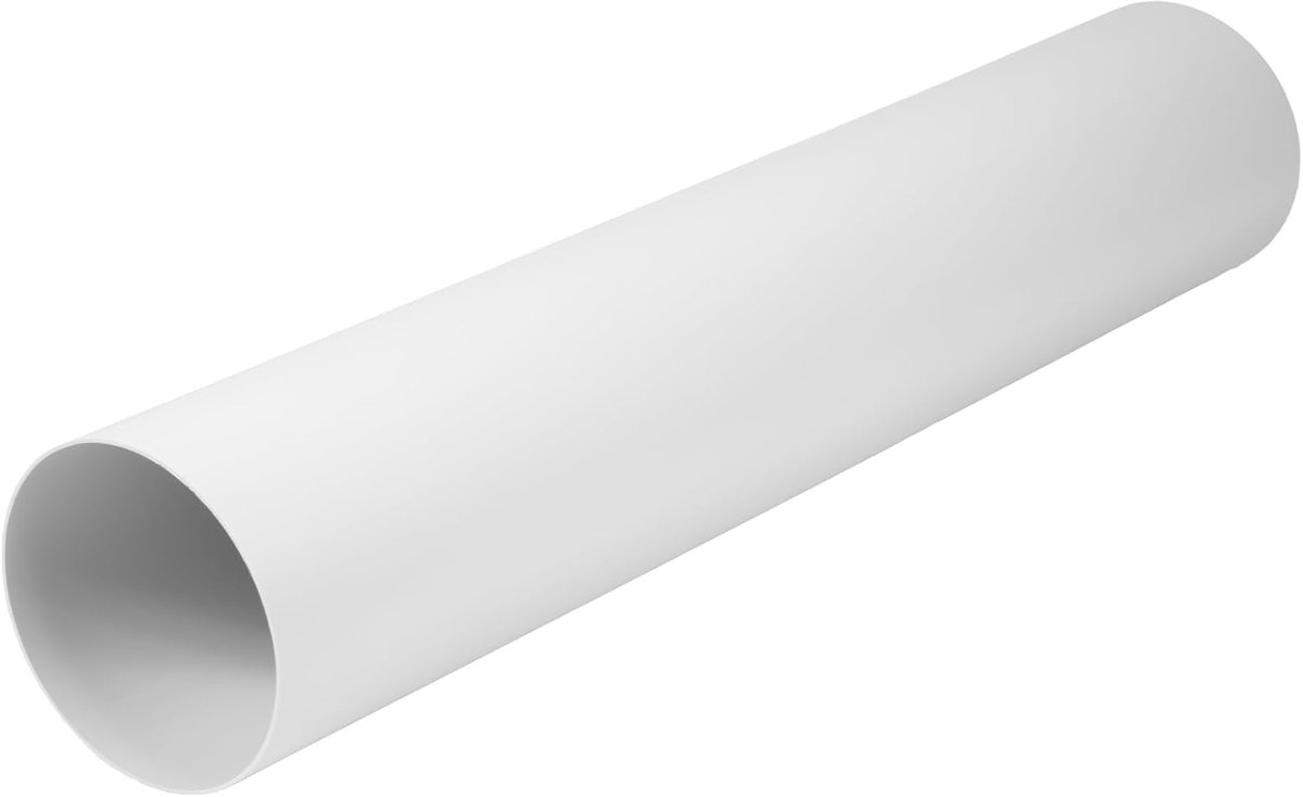 SnelShoppen - Ø 100mm - 20 inch/0.5m Lange Ronde Rechte Plastic Ventilatiebuis - Vervangingsbuis, Verlenging voor Luchtcirculatie, Vers Lucht Circulat