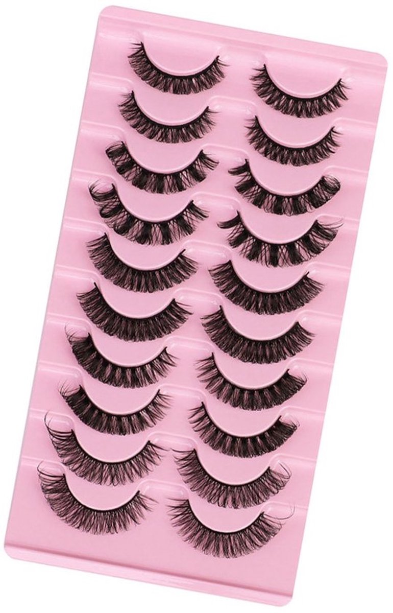 Wimperclusters - 10 Paar Valse Wimpers Zwart - 6 Stijlen Voor Beginners