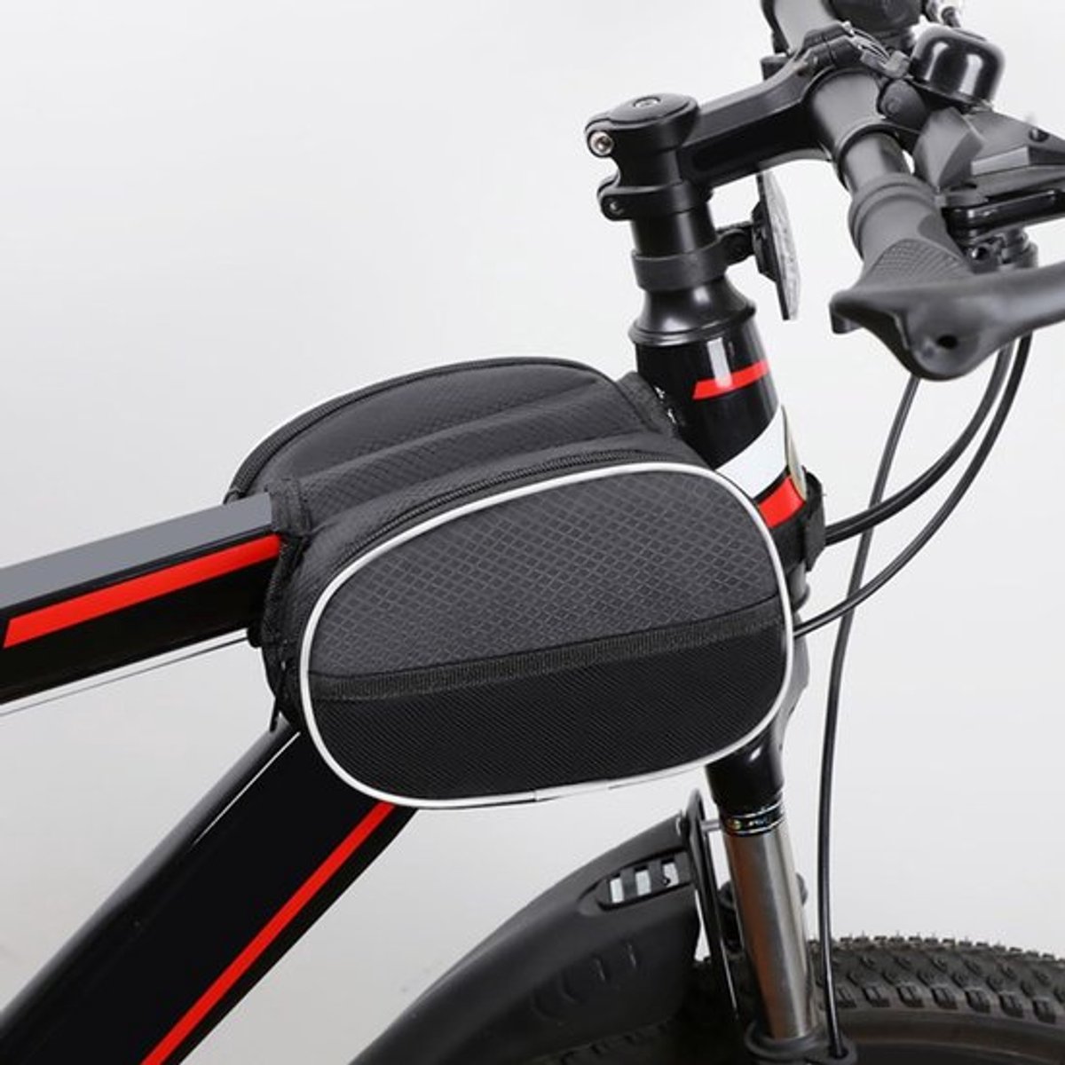 Fietstas - Fietstas Enkel - Frametas - Fietstassen Voor Op Het Stuur - Ideaal Voor Fietsvakantie, Woon-Werkverkeer En Dagtrips - Zwart