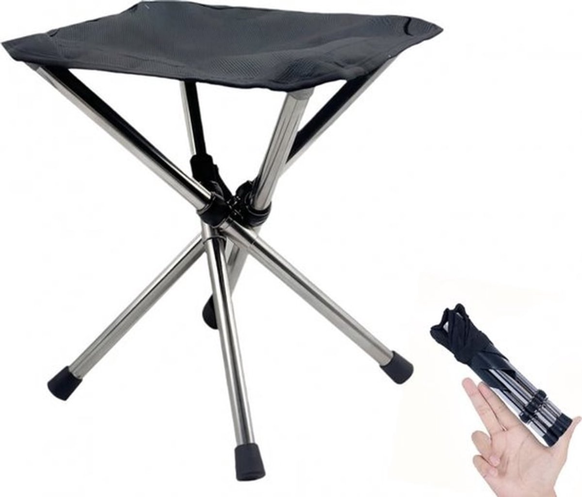 Opvouwbare kruk - Kruk - Mini - Campingstoel - Inklapbaar - Telescopische - Campingkruk met draagtas - geschikt voor metro-vissen - kamperen - bergbeklimmen - Toeristische Vissersstoel Krukje - Strandstoel - Lichtgewicht - 28*6*6cm Mini！