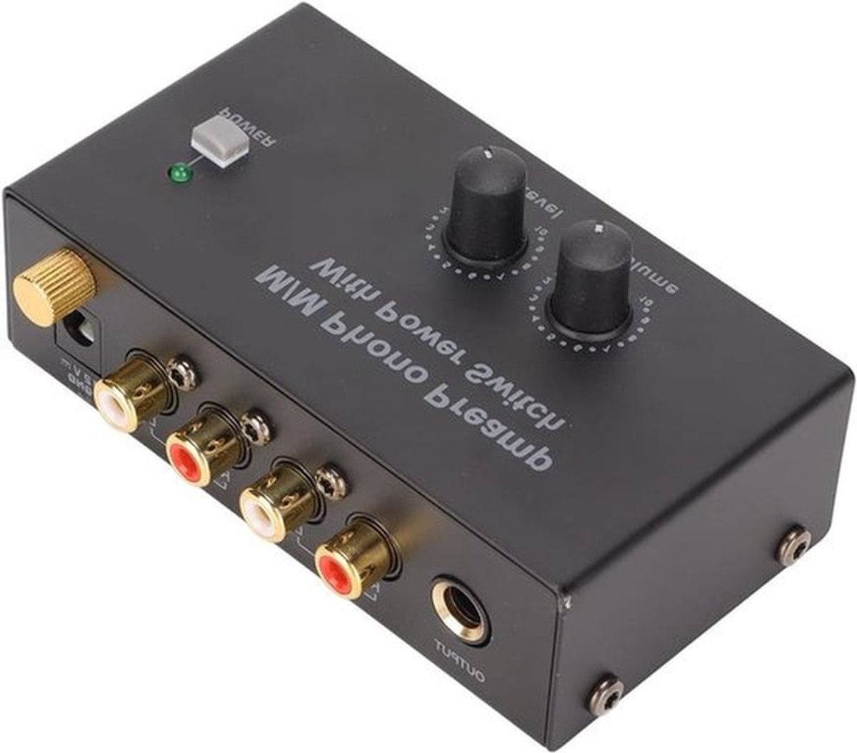 Mini Phono Draaitafel Voorversterker voor Audio Stereo Fonograaf - Invoer Uitgang - Platenspeler Accessoire