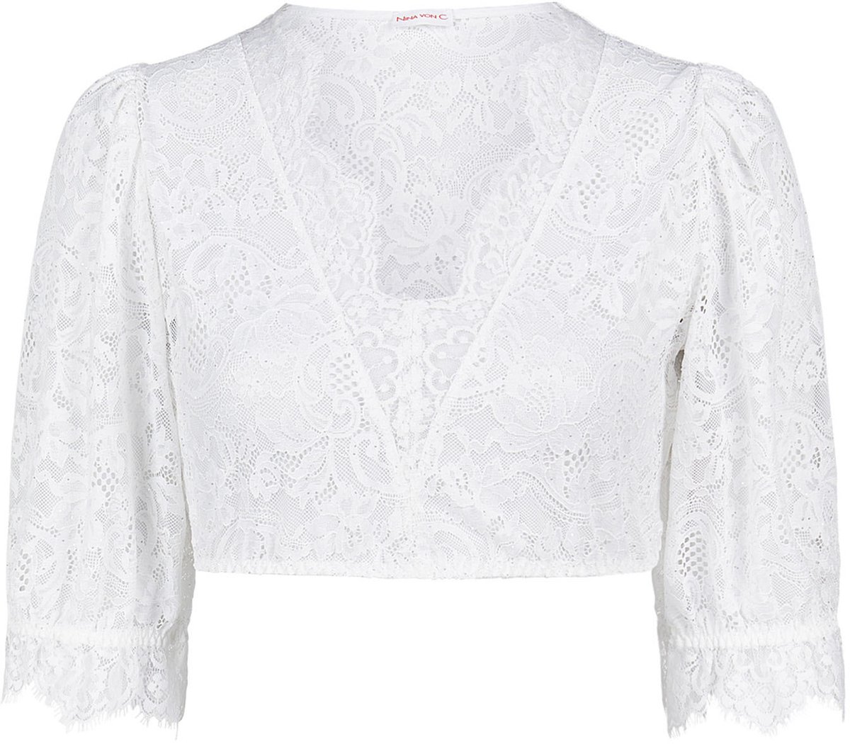 Dirndl blouse, halflange mouwen