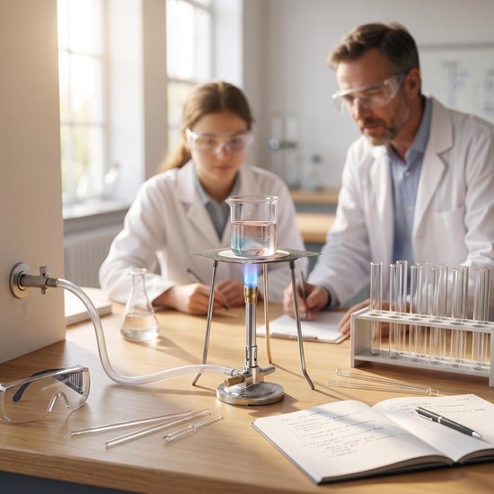 Lichtgewicht draagbare gasbrander voor laboratoriumverwarming met vlamstabilisator — afbeelding 3
