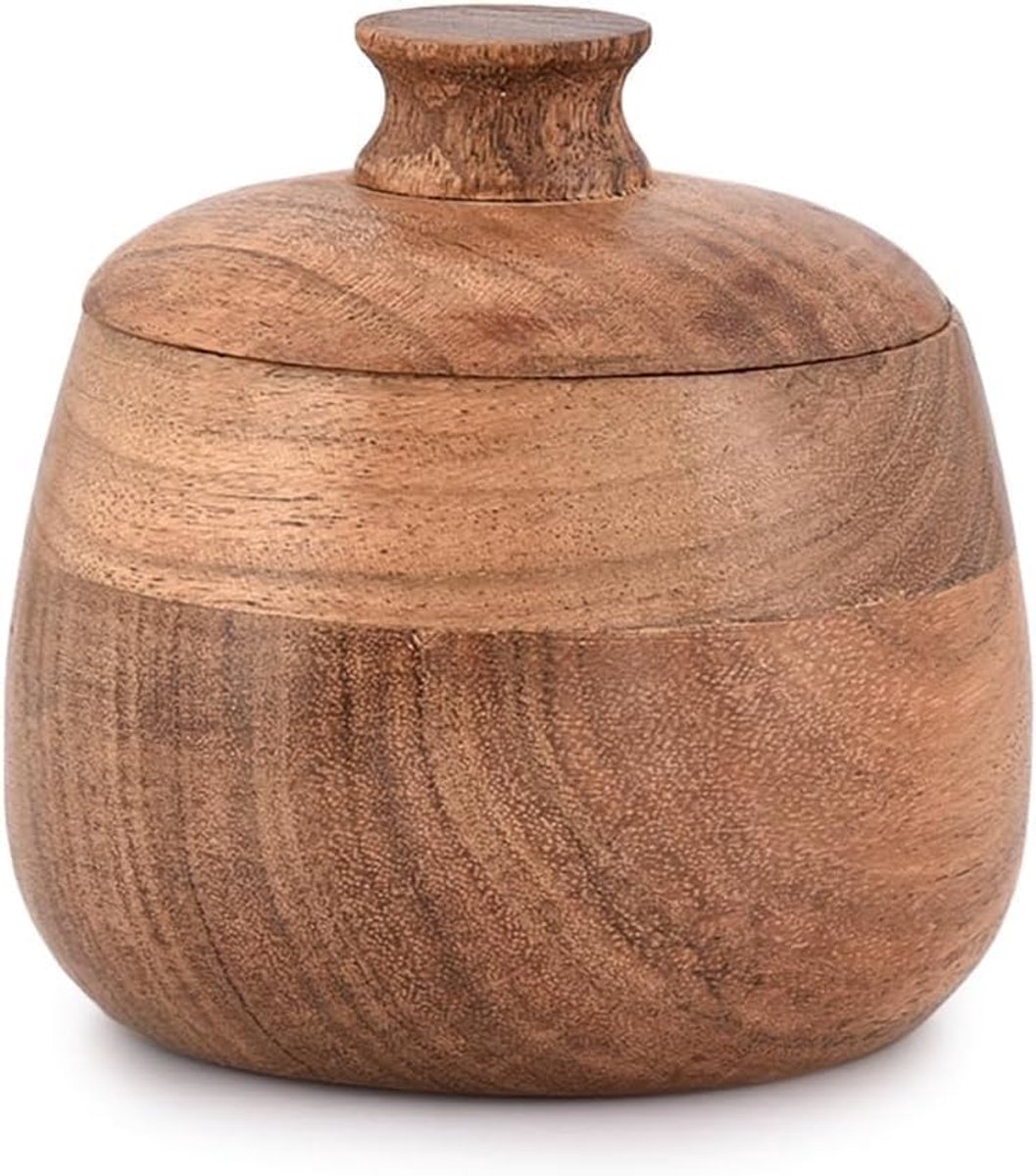 SnelShoppen - Juwelendoos Handgemaakt Acacia Hout Uniek Ambachtelijk 7,62x7,62x10,16 cm - Sieraden Bewaren, Cadeau voor Vrouwen, Multi-Utility Box