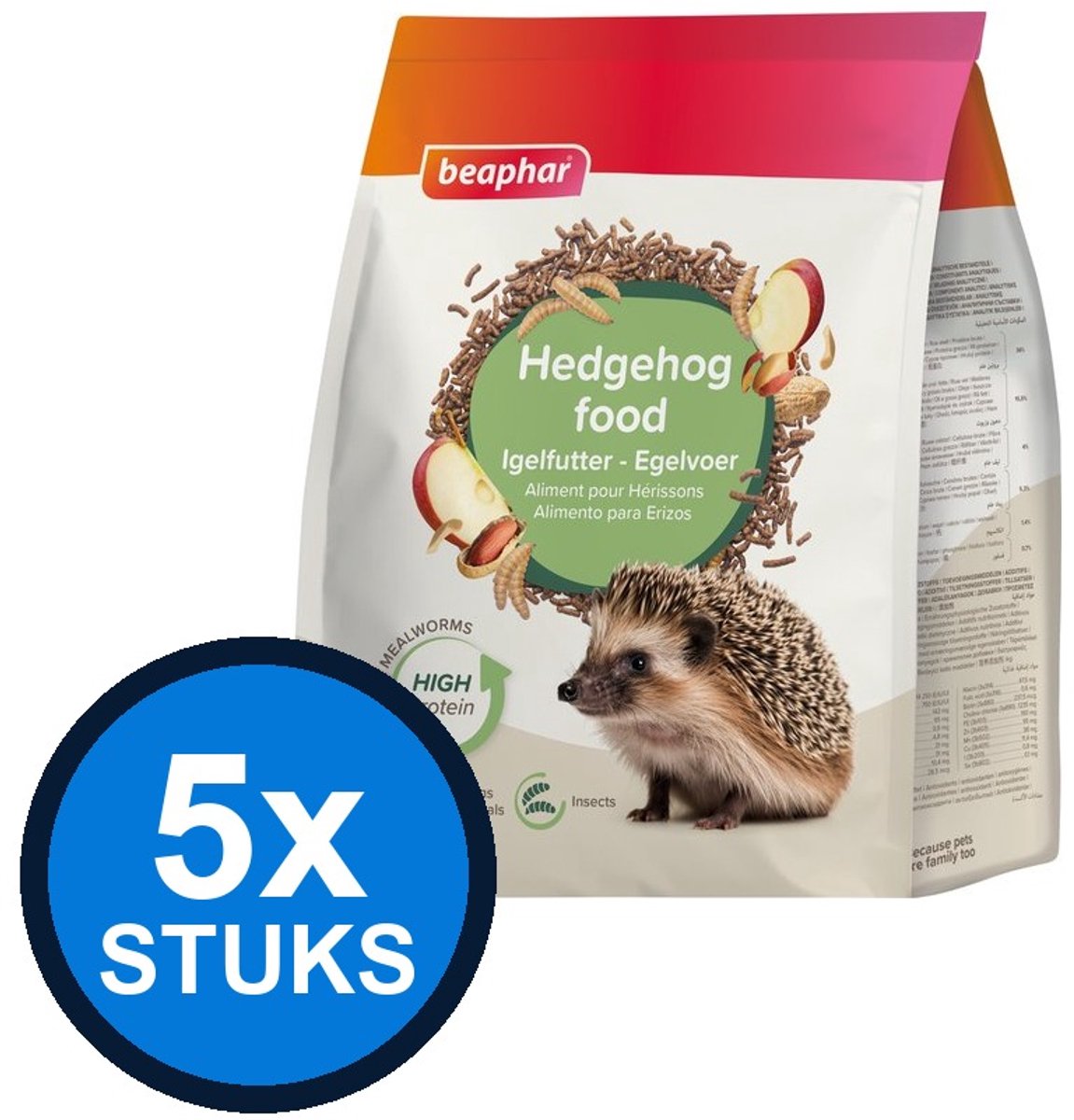 5x Beaphar - egelvoer - 1 kg