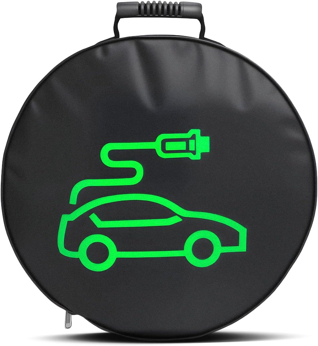 SnelShoppen - EV Kabeltas, Ronde Kabelzak voor Elektrische Auto, Oplaadkabel Tas voor Type 1 & Type 2, Waterproof Oxford, Zwart, Bescherming tegen Sch