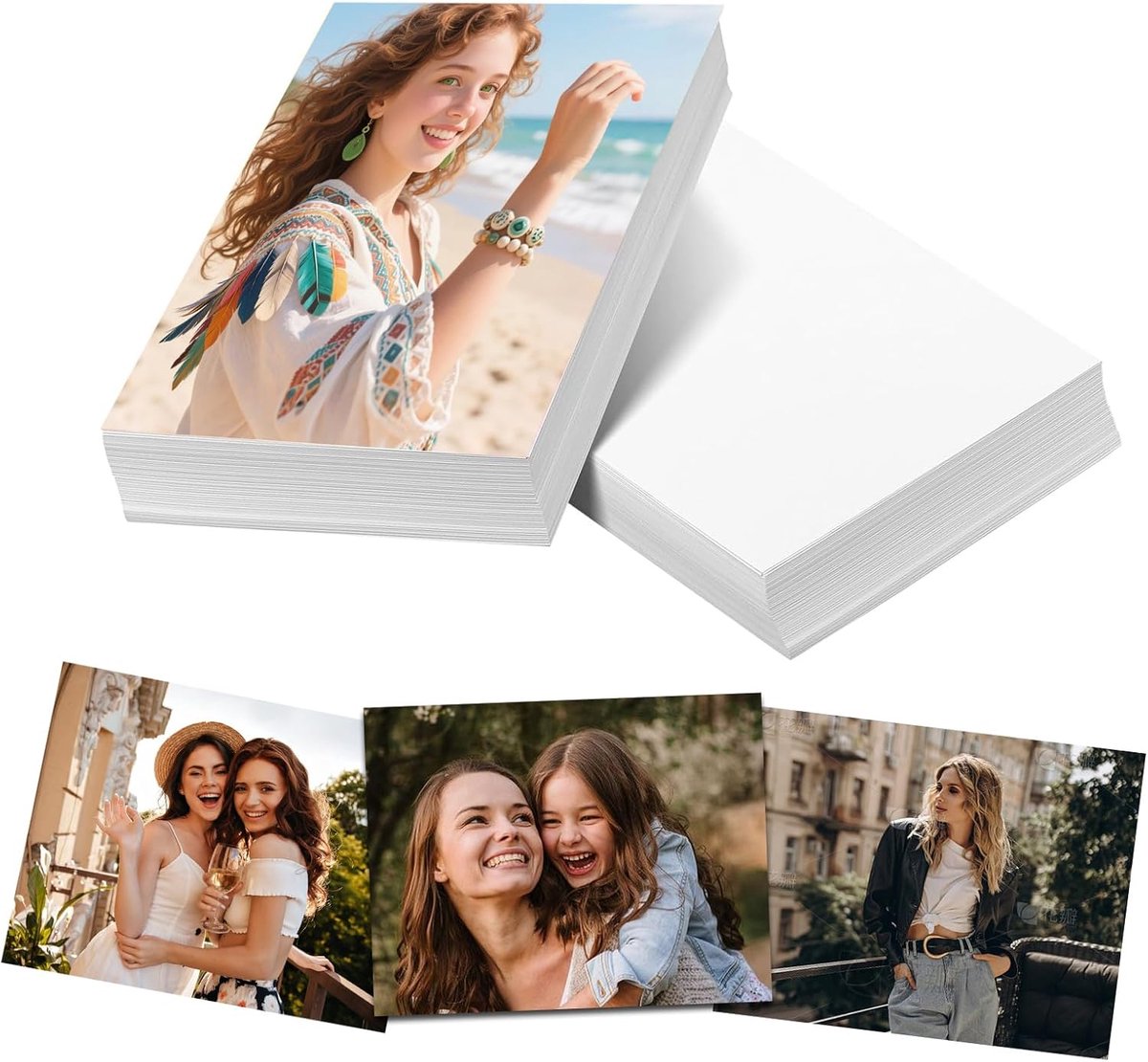 SnelShoppen - 100 Vellen Hoogglanzend Fotopapier A6 10x15 cm voor Inkjetprinters - 200 g/m² Waterbestendig Fotopapier voor Creatieve Fotoalbums en Pre