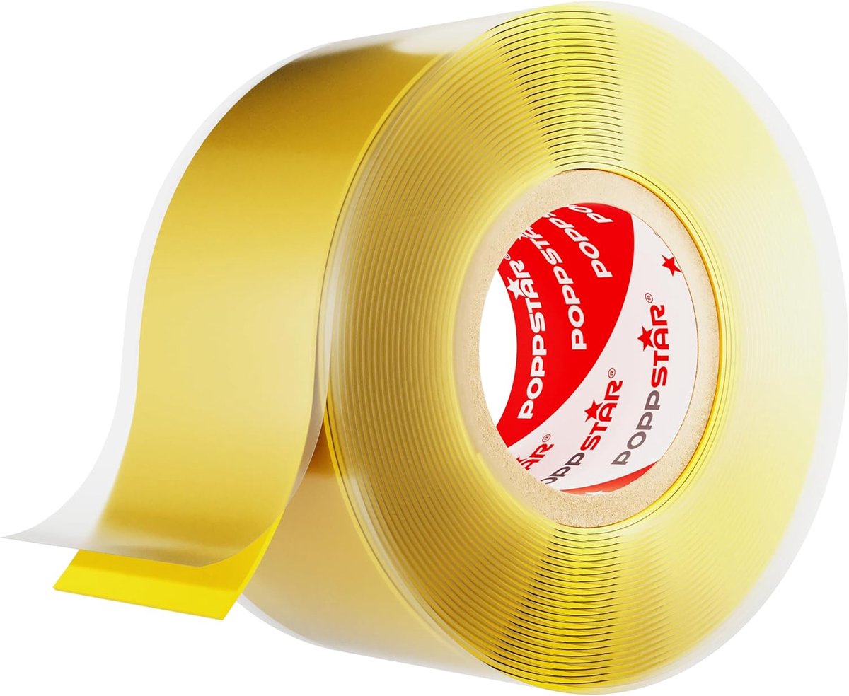 SnelShoppen - Zelfklevende Siliconen Tape 3 m x 25 mm - Waterdichte Isolatietape en Afplaktape - Geel - Voor Tuin, Werkplaats, Elektriciteit en Auto
