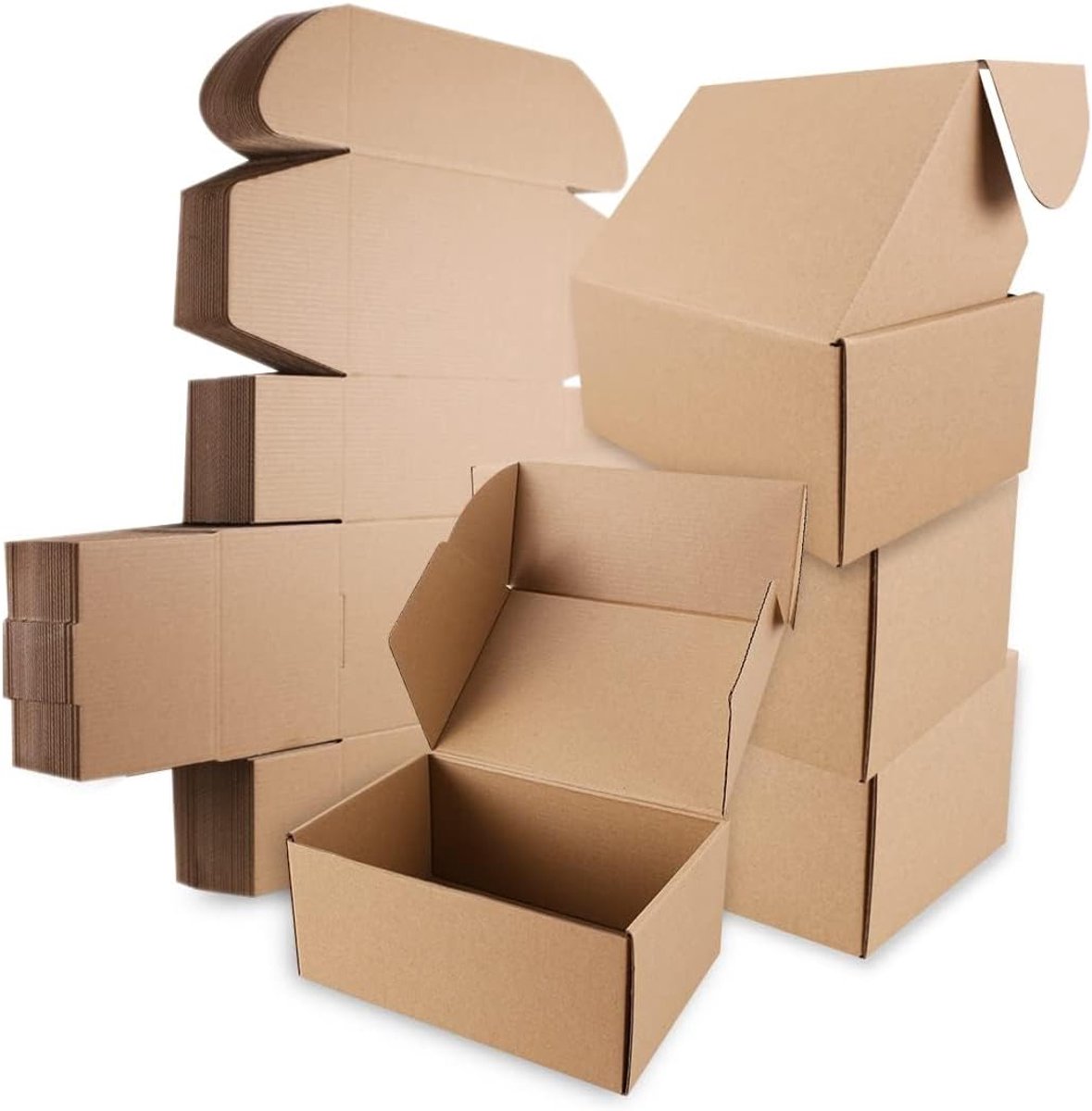 SnelShoppen - Verzenddozen met Wonderlijke Seal Tag - E-Commerce Verpakking - Sterke Kartonnen Dozen (30.5 x 22.9 x 10.2 cm, 20 Stuks)
