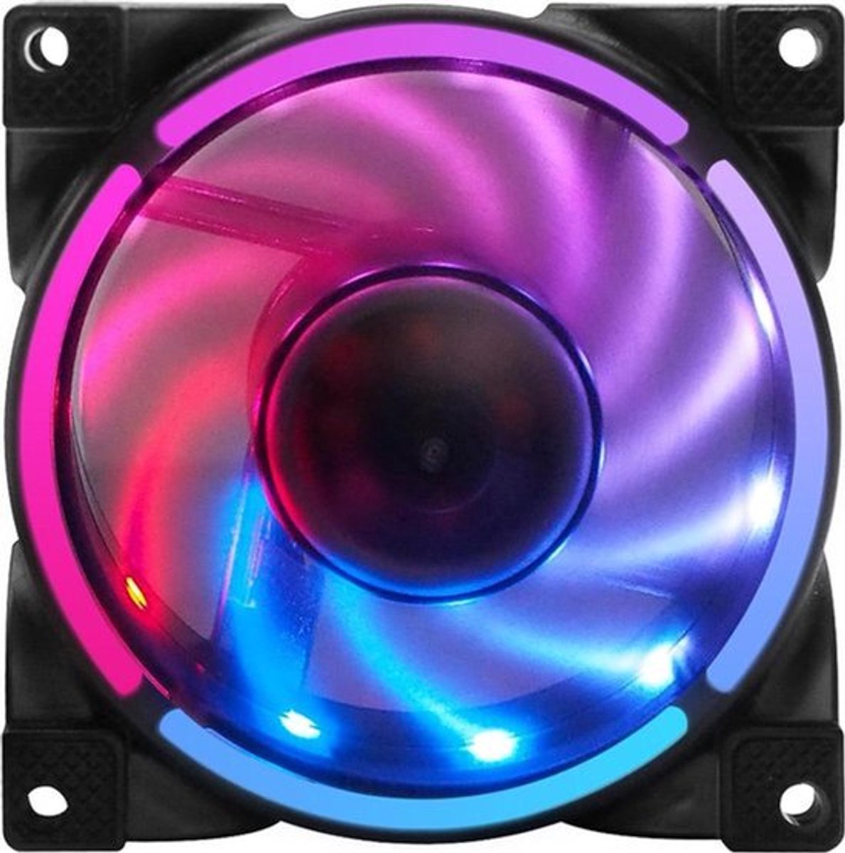 Stille behuizingsventilator met ARGB-verlichting en hydraulisch lager tot 2500PRM - Krachtige koeling met 7 hogedrukbladen - Eenvoudig te installeren .