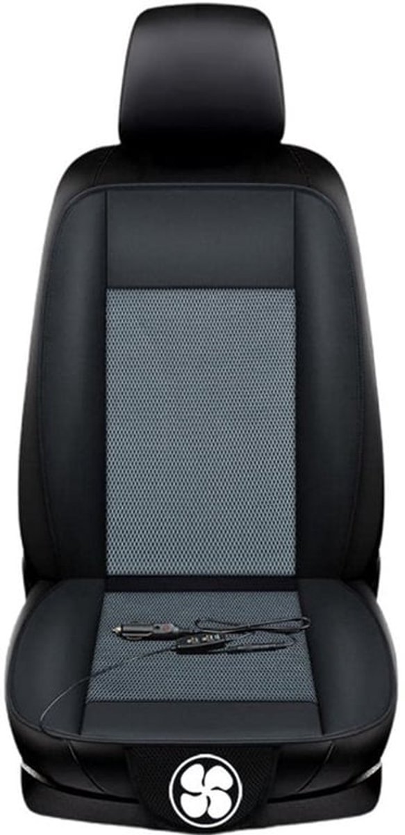 Ventilatiekussen voor Autostoel, 12V Draagbaar Koelkussen Autostoel Koelkussen met Ventilatoraccessoires (grey)