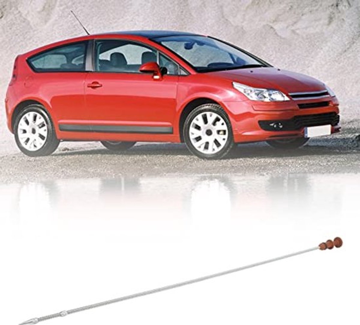 Auto Motor Oliepeilstok, Auto Vloeistof Oliepeil Peilstok Tool Metalen Oliepeilstok Vervanging voor C3 C4 C5 DS3 DS4 DS5 (Bruin) Andere accessoires