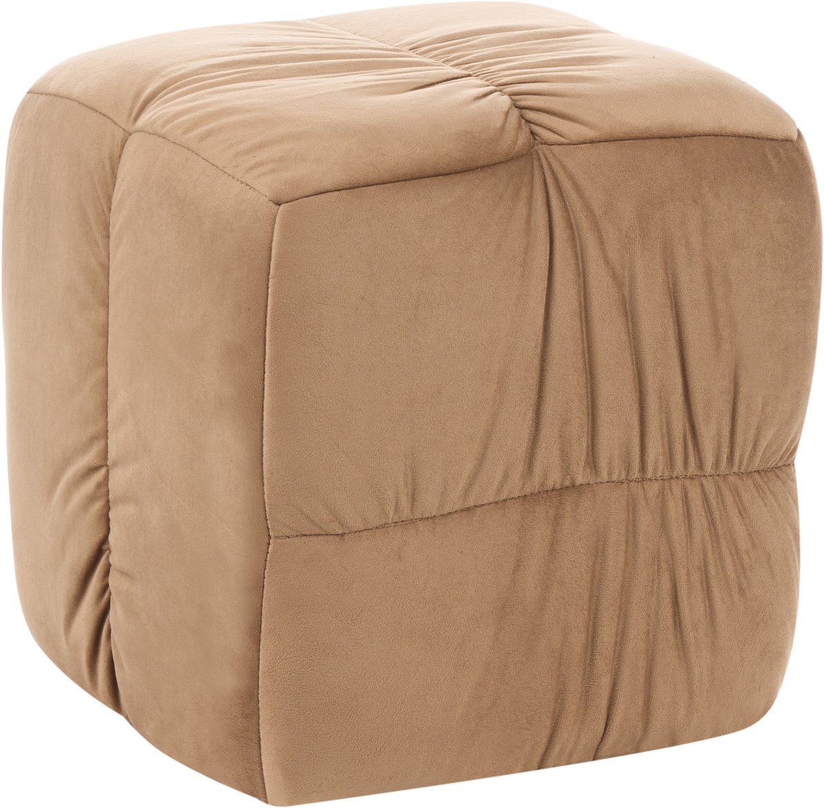 TURLEY - Poef - Taupe - Fluweel