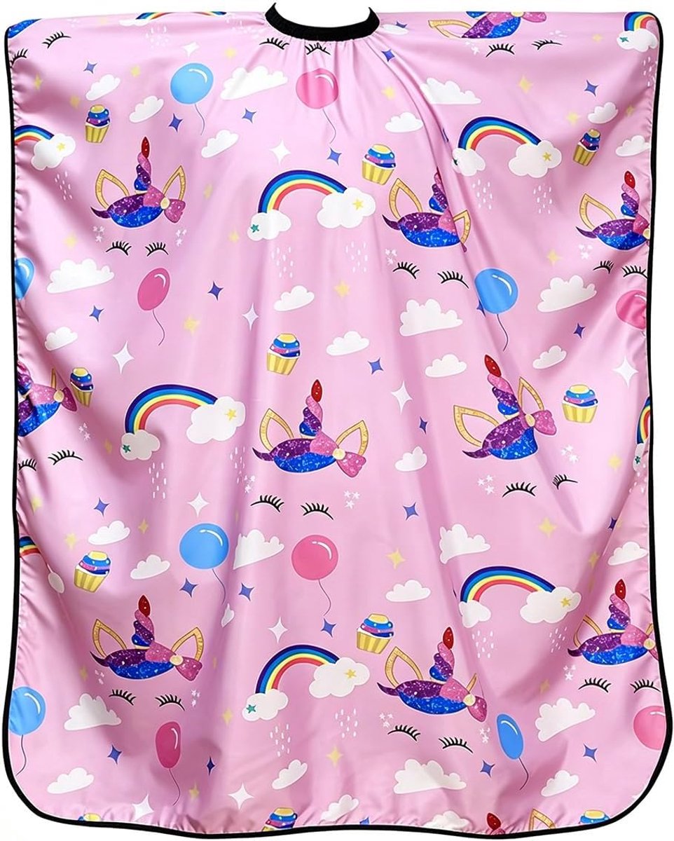 SnelShoppen - Kinderen Haarverzorging Cape - Cartoon Dinosaurus - Waterproof - Knopsluiting - Kindercape voor Kapsalon - Haarknippen - Jongens en Meis