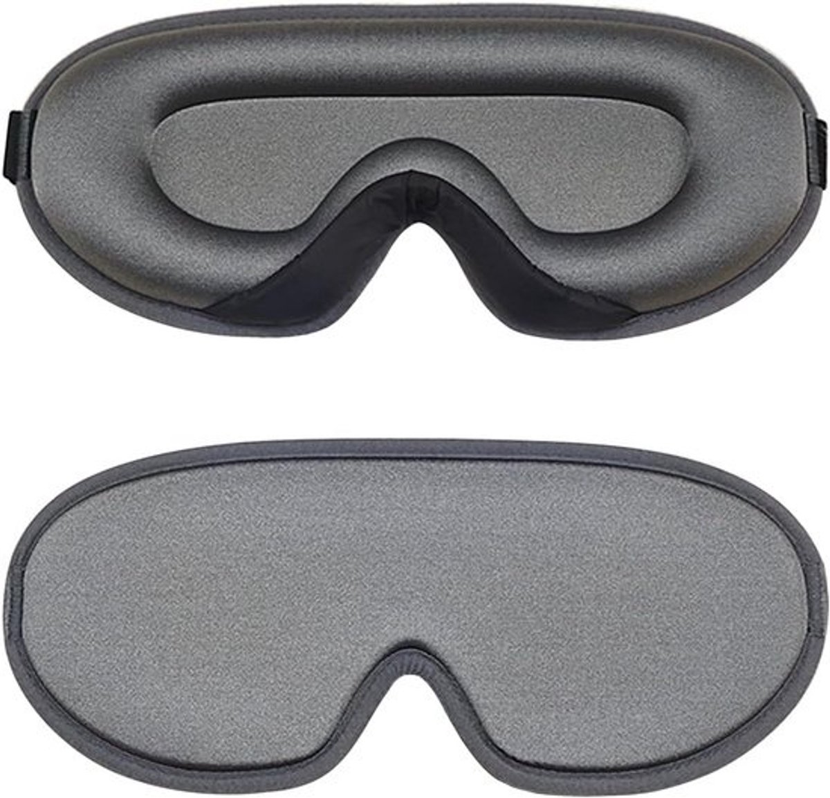 Slaapmasker Traagschuim - 3D Oogmasker - Ononderbroken Slapen - Absolute Lichtblokkering - 24 x 11 x 2.5 cm - Grijs