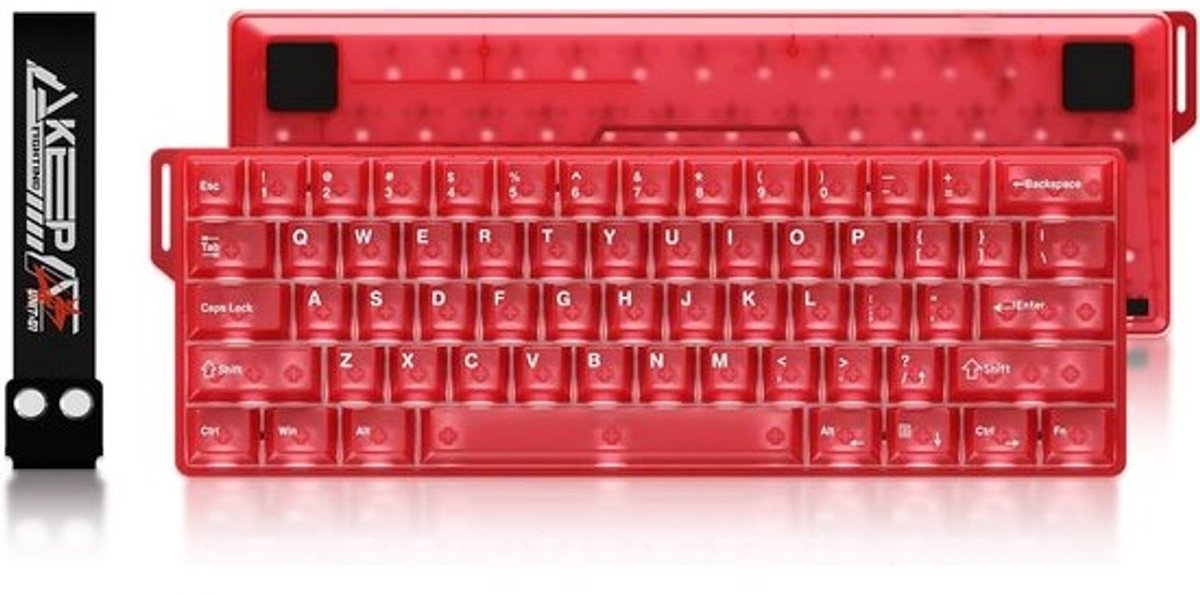Compact Magnetisch 60% Gaming Toetsenbord met Transparante Toetsen en Snelle Respons