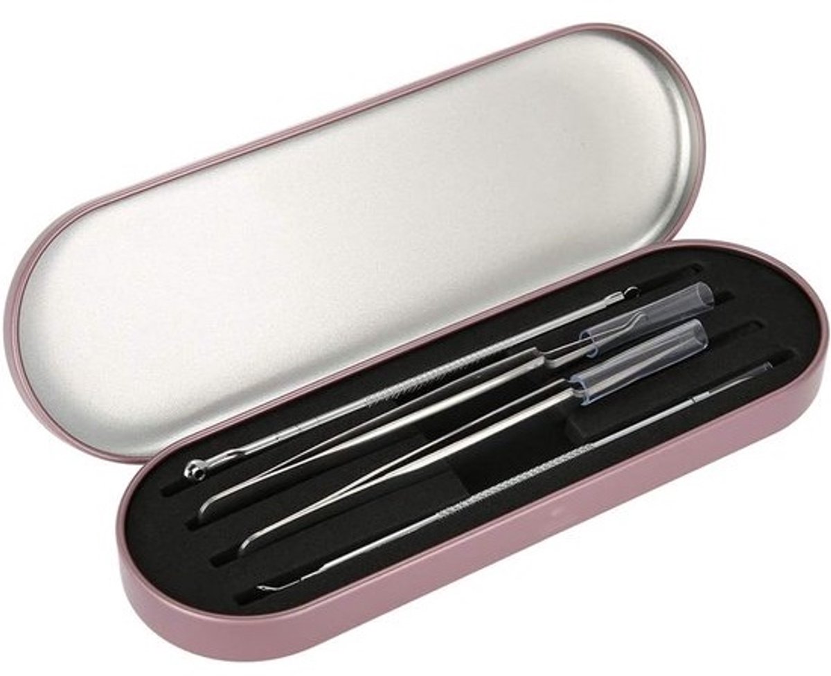 Professionele Opbergdoos voor Wimpertangen en Make-up Tools - Roze