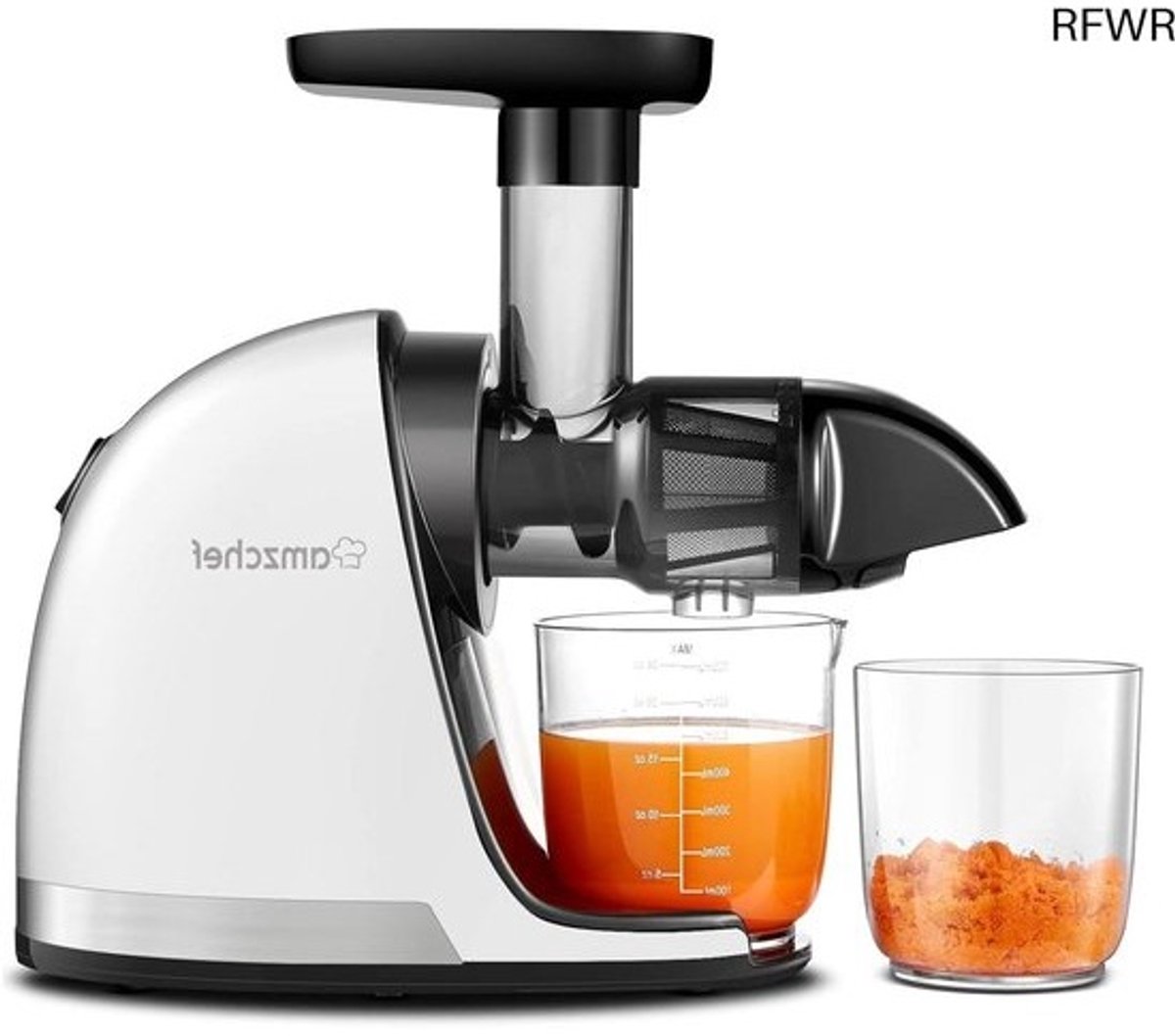 RFWR® Slow Juicer Machine - Masticating Juice Extractor voor Groente en Fruit - Hoge Sap Extractie zonder Pulp - Voorbereidingstools voor Keuken