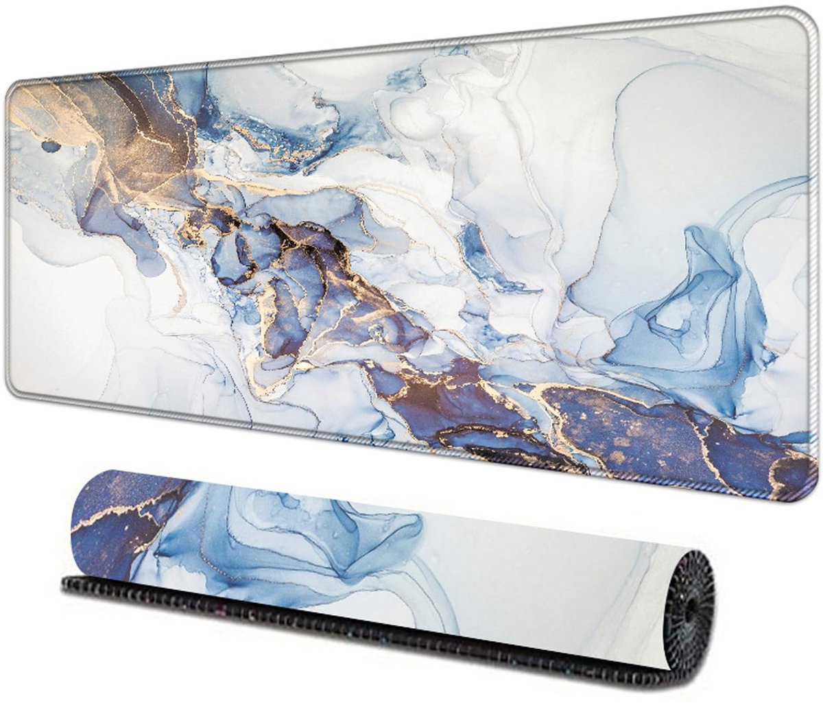 Gaming Muismat / Bureauonderlegger - Met gestikte randen en antislip onderzijde - Voor PC, MacBook en Laptop - 800 x 300 mm