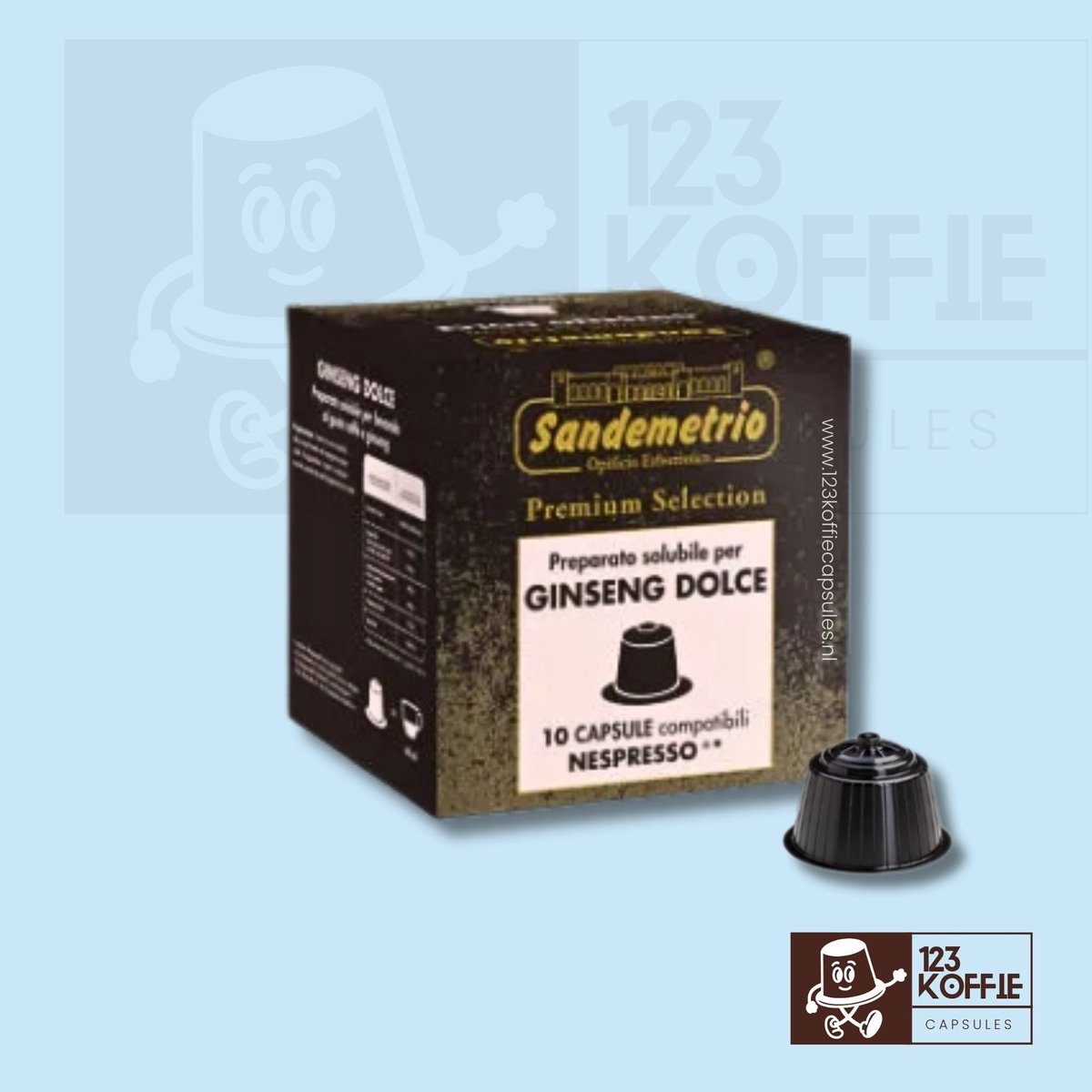 Ginseng koffie capsules Nespresso 10 stuks Sandemetrio Dolce