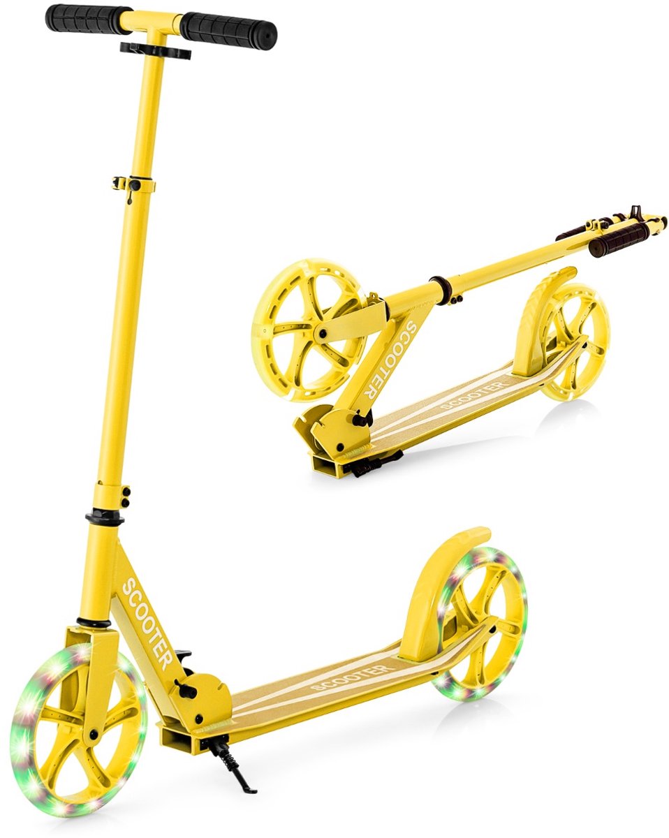 SureDeal® - Kinderstepp - Scooter - Jongeren - Volwassenen - Dubbele Verlichte Wielen - 88x35x96 cm - Oranje