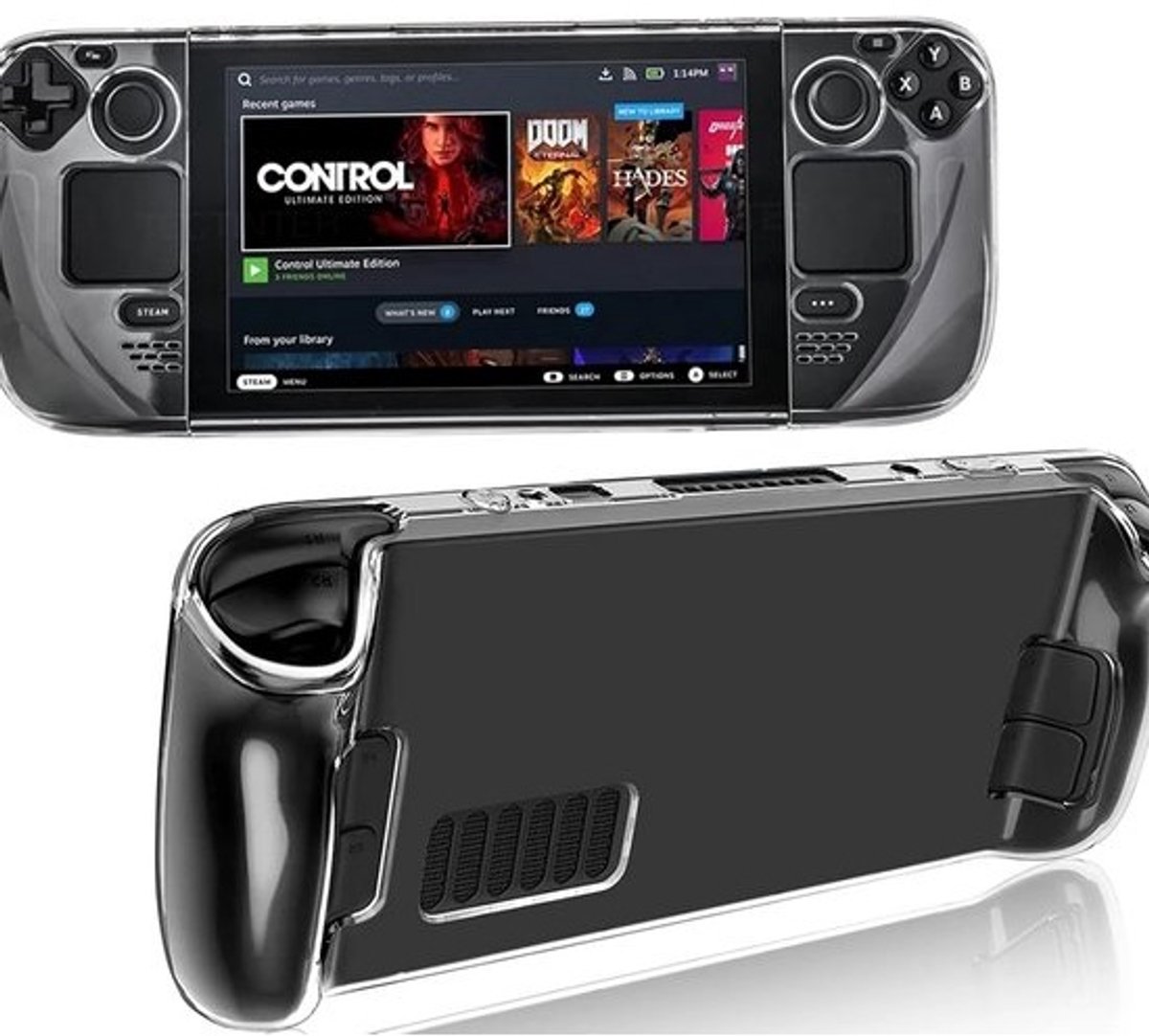 Transparante beschermhoes voor Steam Deck Handheld - Ultra-dunne anti-kras TPU hoes met grip