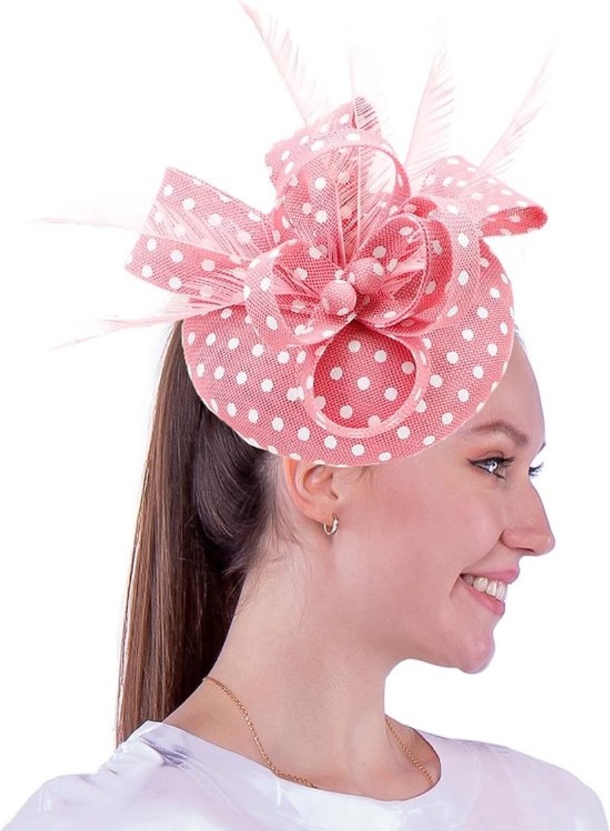 Dames Hoedje Fascinator met Veer - Pillbox Hoed voor Feest en High Tea